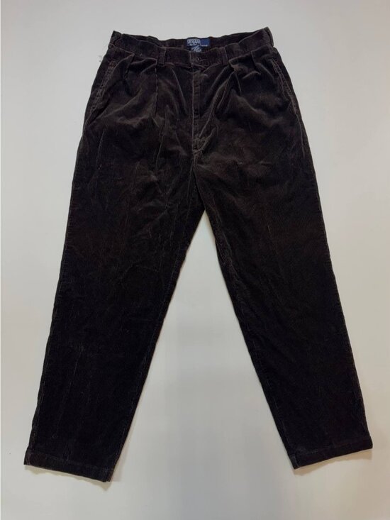 Polo Ralph Lauren Other - Polo Ralph Lauren Polo Cords Mens 35x32 Brown Corduroy Pleated Pants